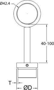 Adjustable Tube Support with Ring_