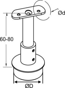 Adjustable Tube Support with Round Saddle_