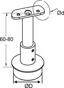 Adjustable Tube Support with Round Saddle_