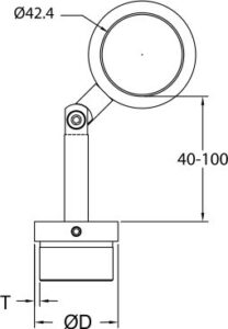 Adjustable Tube Support with Swivel Ring_