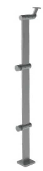 Flat Bar Post withTwo Glass Holder