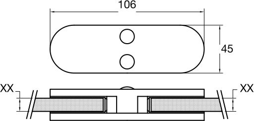 Glass Connector 180°_