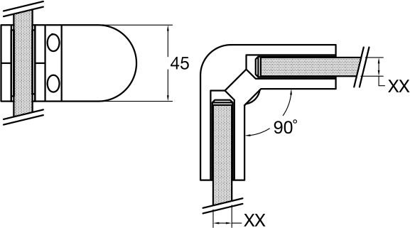 Glass Connector 90°_