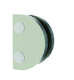 Half Round Glass Clip Dia 60 mm for Glass 10 mm