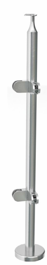 Round Corner Post with Four Big Glass Clip at 90°