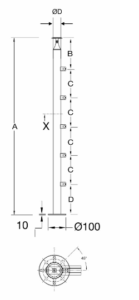 Round Post With Five Holders_