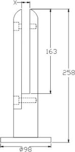 Round Spigot (Hole in Glass) (1.5 kN)_