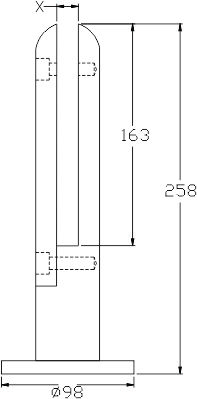 Round Spigot (Hole in Glass) (1.5 kN)_
