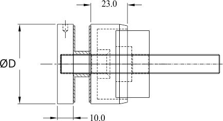 Round Standoff for Glass_