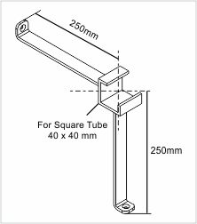 Square-Footrail-Bracket-line-diagram