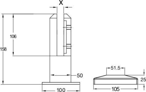 Square Friction Spigot (3 kN)_