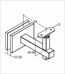 Square-handrail-bracket-forglass-with-swivel-saddle-line-diagram (1)