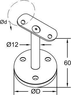 Tube Support for Wall Mount_