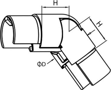 U Tube Elbow Flexible for Handrail_